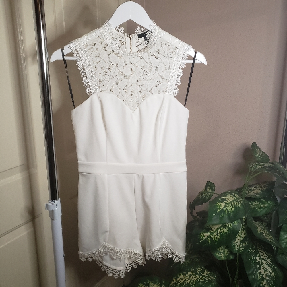 Forever 21 White Lacey Romper